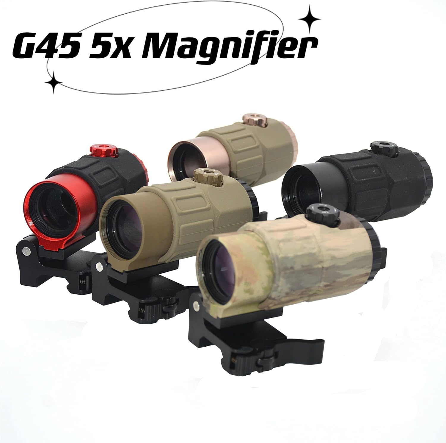 551/552/553/558/G33/G43/G45 Red & Green Dot Holographic Sight/3X/5X Magnifier，Optical Reflex Scope，Multi Coated Glass，Lightweight & Compact，for 20mm Rail Mount